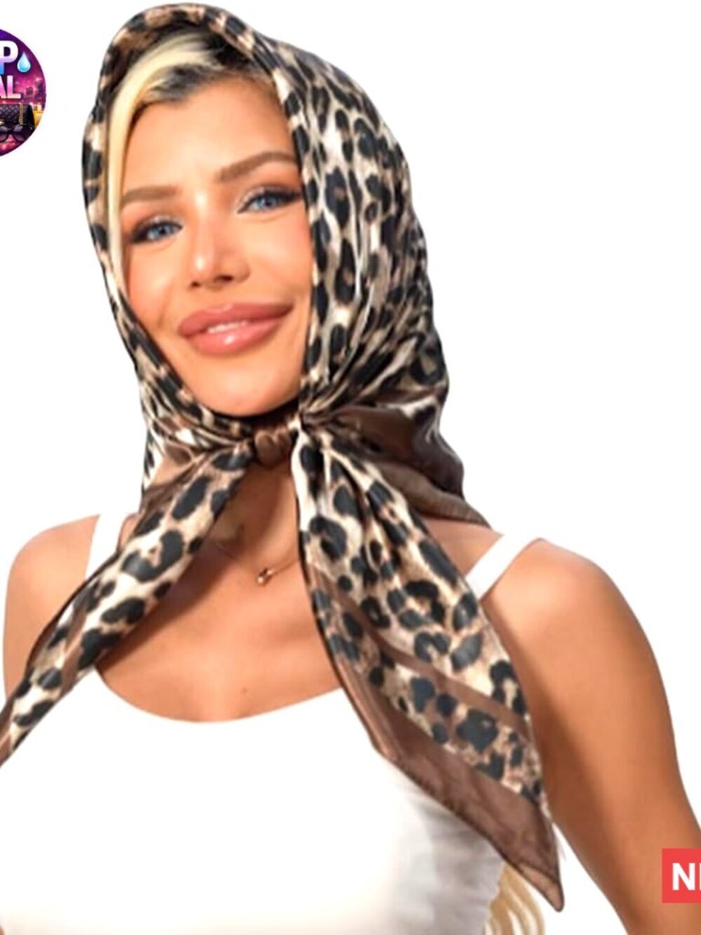 Polyester Silk Blend Head Scarf Multifunctional Square Scarf 35 Inches